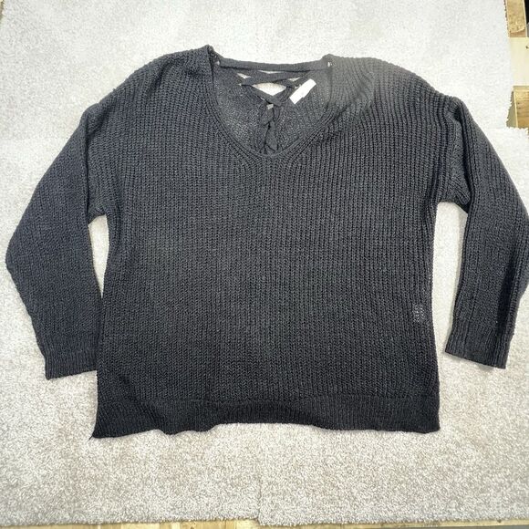 Blu Pepper Tops - Blu Pepper Day to Day Ruffle Sweater Womens Large‎ L Black